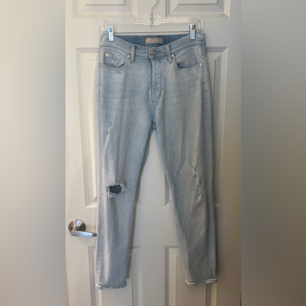 Seven For All Mankind LUXE VINTAGE JOSEFINA, Distressed Light Wash, Size 27